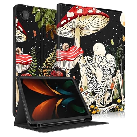 Uppuppy for Samsung Galaxy Tab A8 Case 10.5 Inch Kids Cute Skull Folio Women Girls Boys Skeleton Funny Goth Gothic Spooky Scary Horror Fun Tablet Cover for Samsung A8 Tab Cases SM-X200/X205/X207