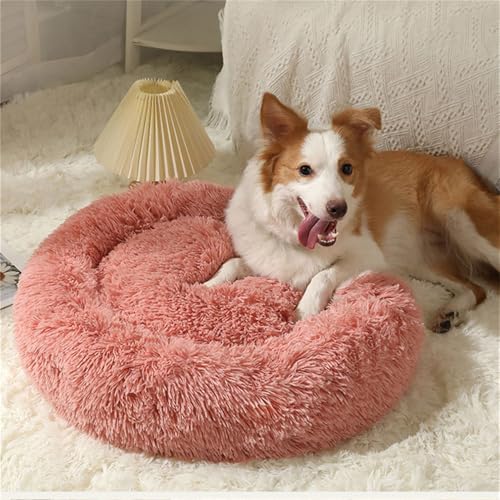 bergxperten Hundebett Fluffy Plus Das Original，Weiches Kuschelbett für Hunde und Katzen Maschinenwaschbar rutschfest Rundes Haustierbett mit Verdickter Füllung für Kleine und Große Haustiere
