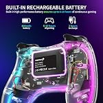 Fosmon Wireless Bluetooth Gaming Controller for Switch 2/1/Lite/OLED, Android/iOS/PC/Steam/Apple Arcade MFi Games, Pro Controller with RGB Lights (14 Color), 4 Level Vibration, 6-Axis Gyro, Turbo | Compatible with Switch Lite, Android, iOS, PC, Steam