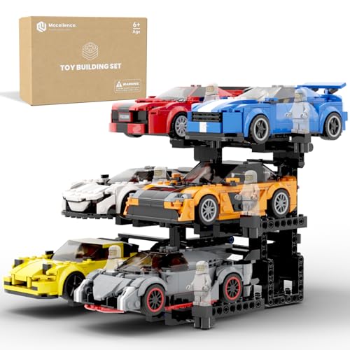 Display Stand for Lego Speed Champions Cars (1 Pack) Upgraded 3-Layer Stand Holds 6 Cars Compatible with 76917 76908 76918 76915 76914 76907 76901 76902 & More Gift for Collectors & Kids 6+