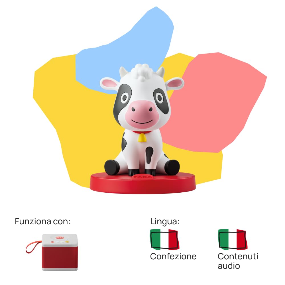 FABA Raccontastorie Con Ele L'elefante – Cassa Audio Bluetooth Per Bambini 0-10 Anni, Contenuti Educativi In Italiano, Senza Schermi