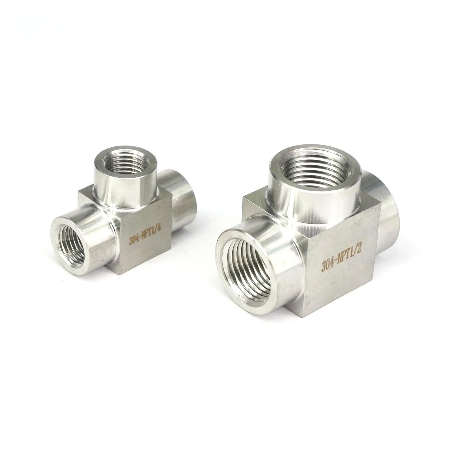 IDGTTLDF 1pc Pressure 4000 PSI M20x1.5 Metric Thread Female Tee 3 Way Pipe Fitting 304 Stainless Steel Water Gas Oil IDGTTLDF