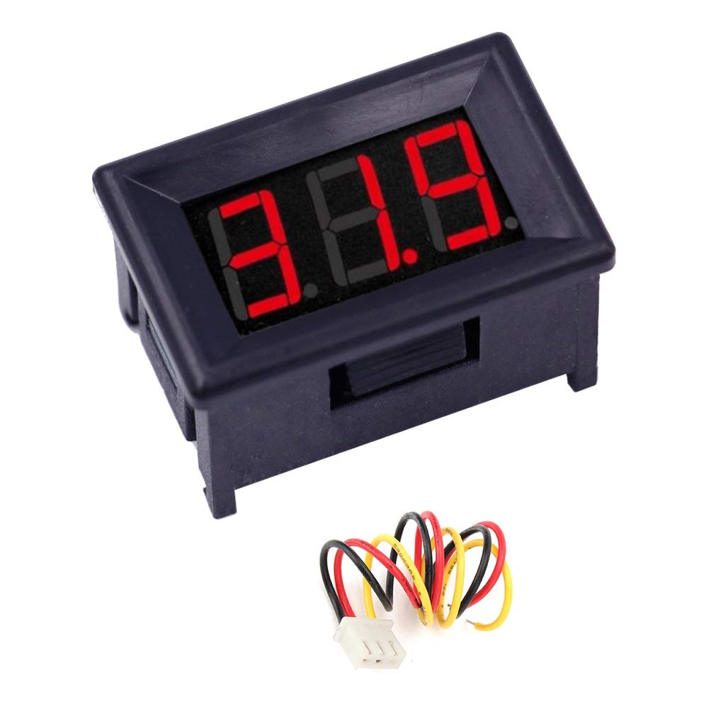 xcluma 0-100V (99. 9V) DC Digital Voltmeter Panel DC. 36 Inch (Smaller to 0.56inch Model) LED Bike Car, Red (B07P7Q976N) Amazon Price History, Amazon Price Tracker