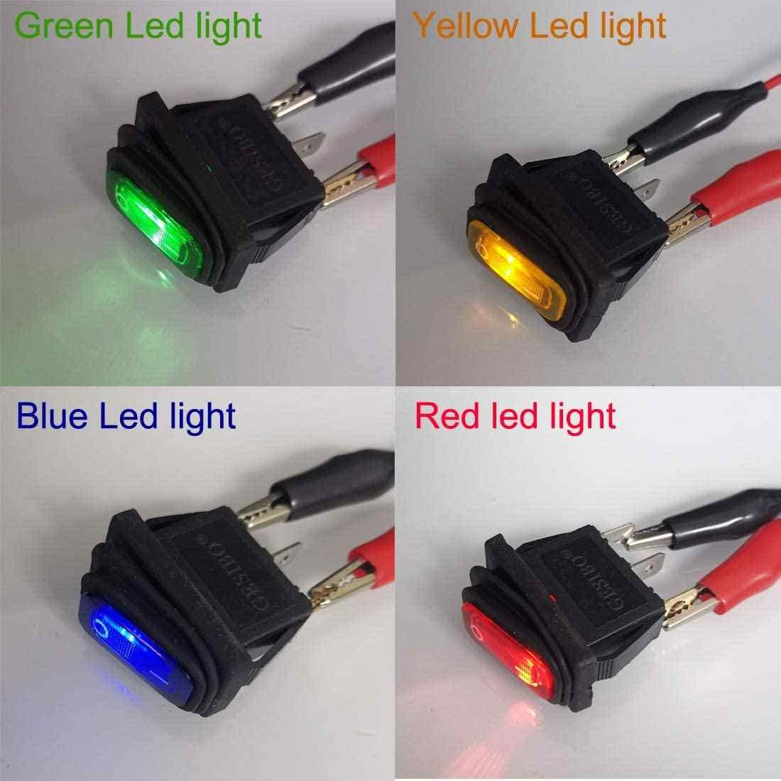 Interruptor Basculante SPST ON/OFF 3 pin, Luz Verde, 1 Unidad - imagen 7
