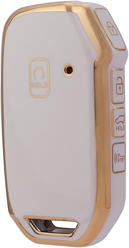 Guibuhuse Funda de repuesto para llave Kia NIRO Seltos Sorento Ceed Cerato Forte Soul Sportage Telluride (blanco)