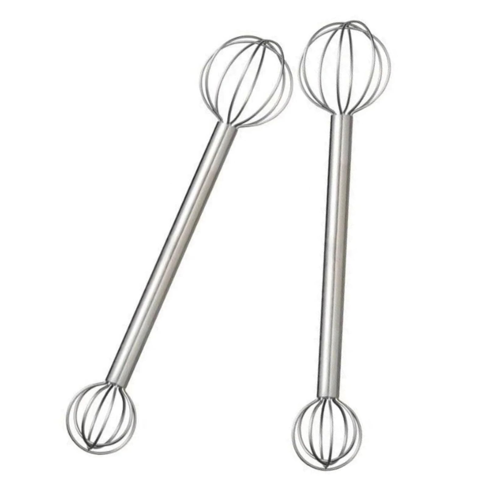 Qisuw Japanese Double Head Stainless Steel Miso Soup Stirring Scoops Measuring Whisk Muddler for Kitchen Cooking and Mixing Mixing Scoops