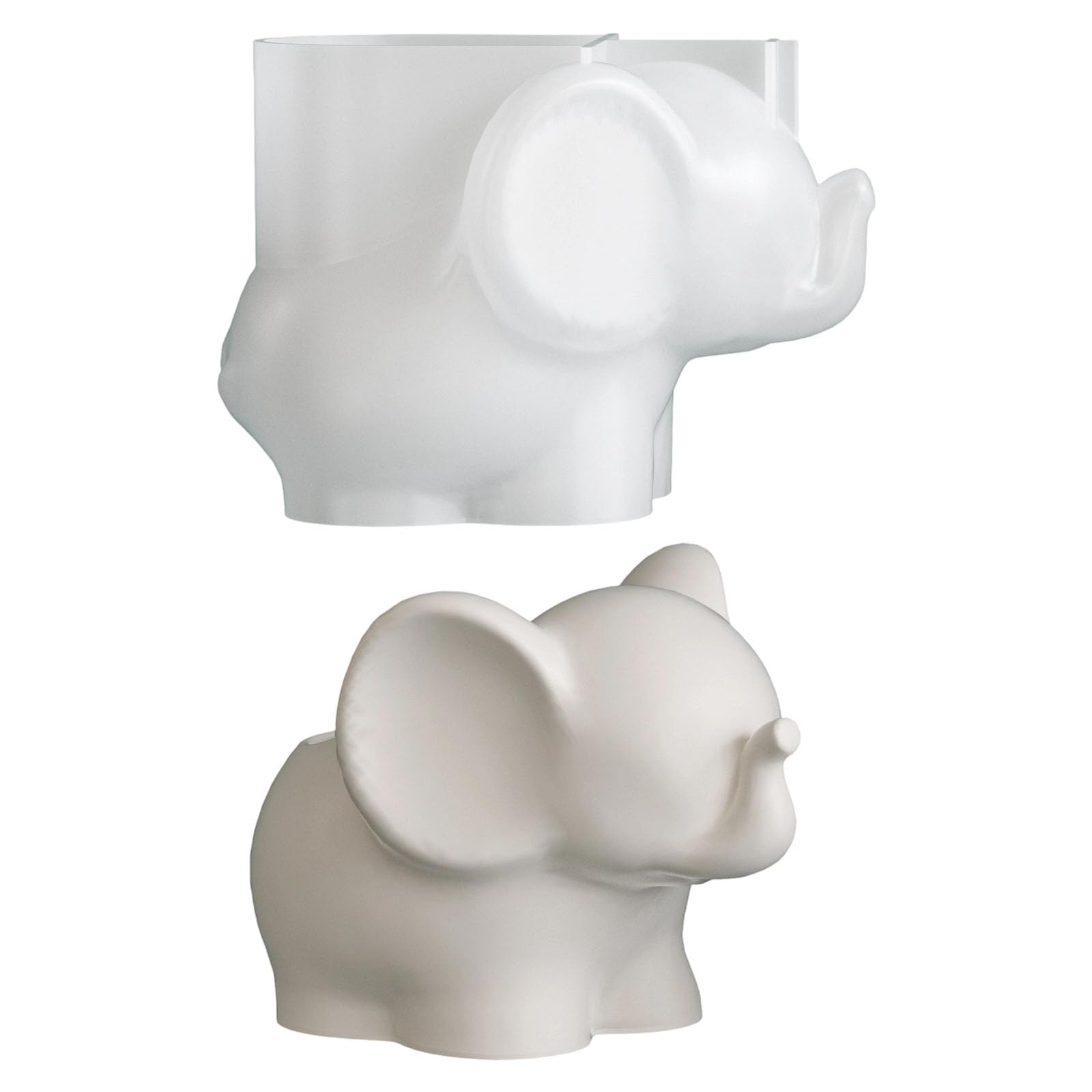 Tsophreniq Multipurpose Cartoon Elephant Silicone Molds for Making Cup Pencil Holder Gypsum Sculptures Flowerpots Storage Container Resin Casting Storage Jar Cast