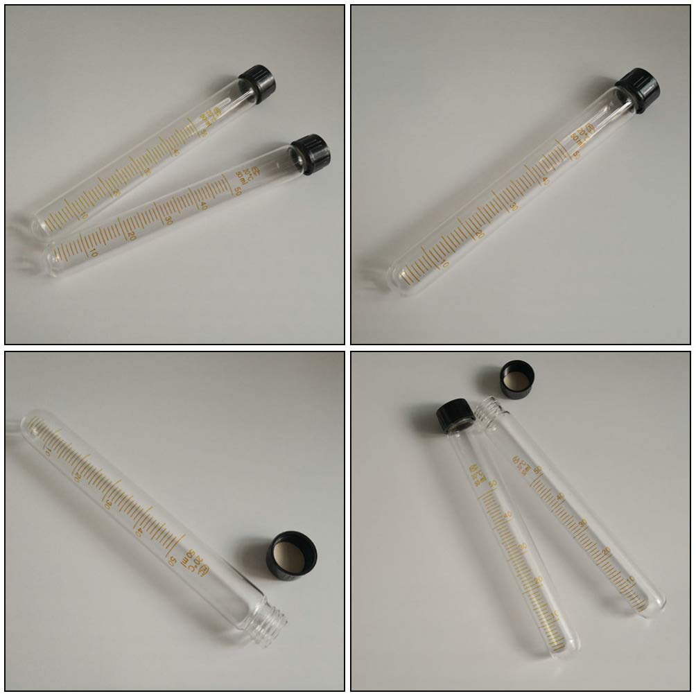 Tubos ensayo Vidrio con tapón Rosca 5 Piezas 10 ml 5 Piezas 15 ml 2 Piezas 50 ml Tubos ensayo 100 ml