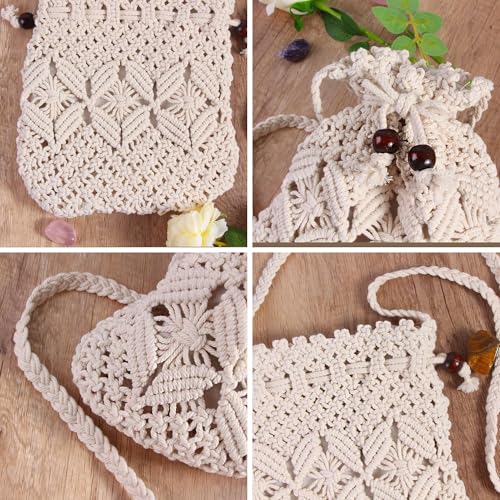 Eiyye Boho Crossbody Summer Beach Bag - Handwoven String Boho Crochet Purse4