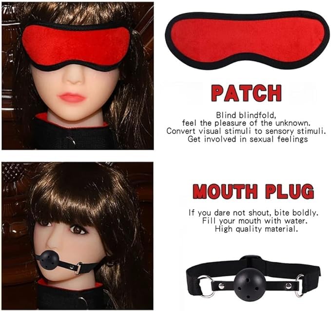 Cinghie per Mani e Piedi in Nylon con Strumenti di Gioco Accessori per Costumi Cosplay