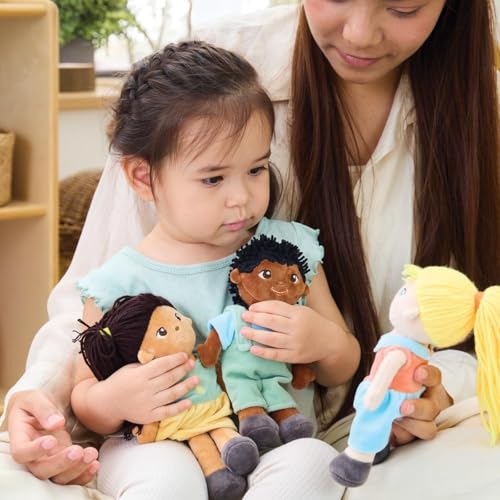 Set de 4 muñecas de tela multiculturales Kaplan miniatura 4