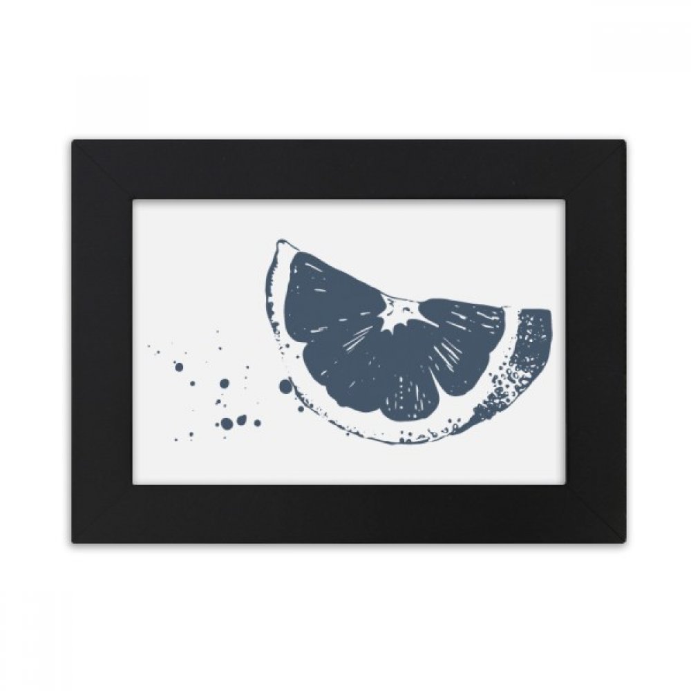 Cadre photo noir motif citron aquarelle pour bureau format photo 10x15 cm