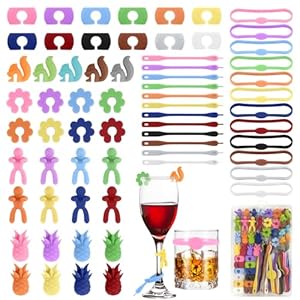 Hoiloie Znaczniki do Szklanek 65 sztuk