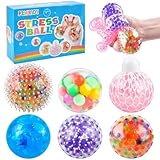 FLMRIOY 6 Pack Stress Balls for Adults, Squeeze Ball Set Anxiety Relief Toys Colorful Squishy Balls for Party Favors Birthday Gifts Easter Basket Stuffers Autism ADHD