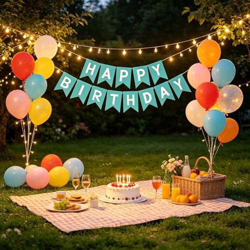 Image of Happy Birthday Banner Birthday Party Supplies (Blue 2)