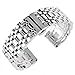 Love+djl Bracelets de montre Luxus Silber 20/22 / 24mm massiv Edelstahl Armband Push Button versteckte Haken Adjustable Männer Uhren Bügel ersetzen Armband (Band Width : 24mm)