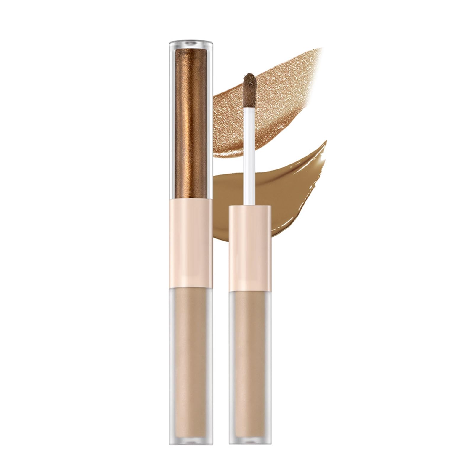 Hppsctink Sombras de ojos, Sombra de ojos líquida mate, Sombra de dúo, Sombra de ojos líquida iluminadora natural, 3, eyeshadow