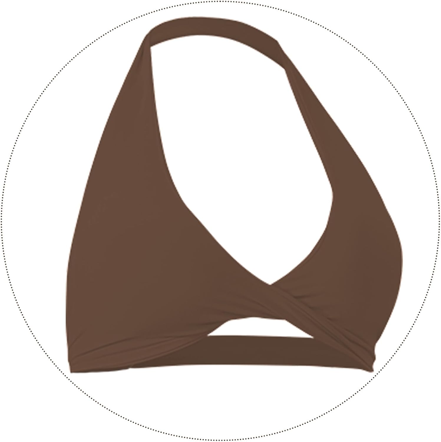 Sports Bras for Women Seamless Halter Bra Front Twist Crop Workout Tops Yoga Backless Bra with Removeable Pads - Image 2