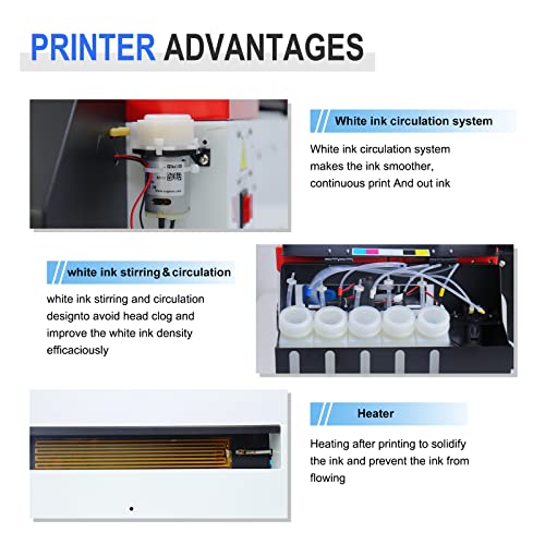 Dtf L1800 Transfer Printer With Roll Feeder, Direct To Film Print Preheating A3 Dtf Printer For Diy Print T-Shirts, Hoodie, Fabrics (A3 Dtf Printer + Oven) #TOP3
