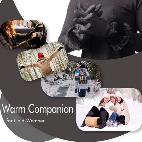 Vagasi Handschuhe Damen Winter Thermo Handschuhe Damen Touchscreen Gloves Warme Winddichte Winterhandschuhe für Geschenk Skifahren Radfahren