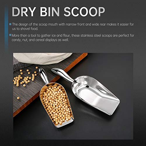 Colher de gelo de aço inoxidável YARDWE de metal para doces e farinha de pipoca para festa de casame