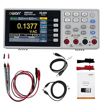 OWON XDM1241 3.7in Digital Desktop Multimeter, LCD Mini True RMS Temperature Tester Meter for Instruments and Laboratories, Factories(US Plug) (XDM1241)