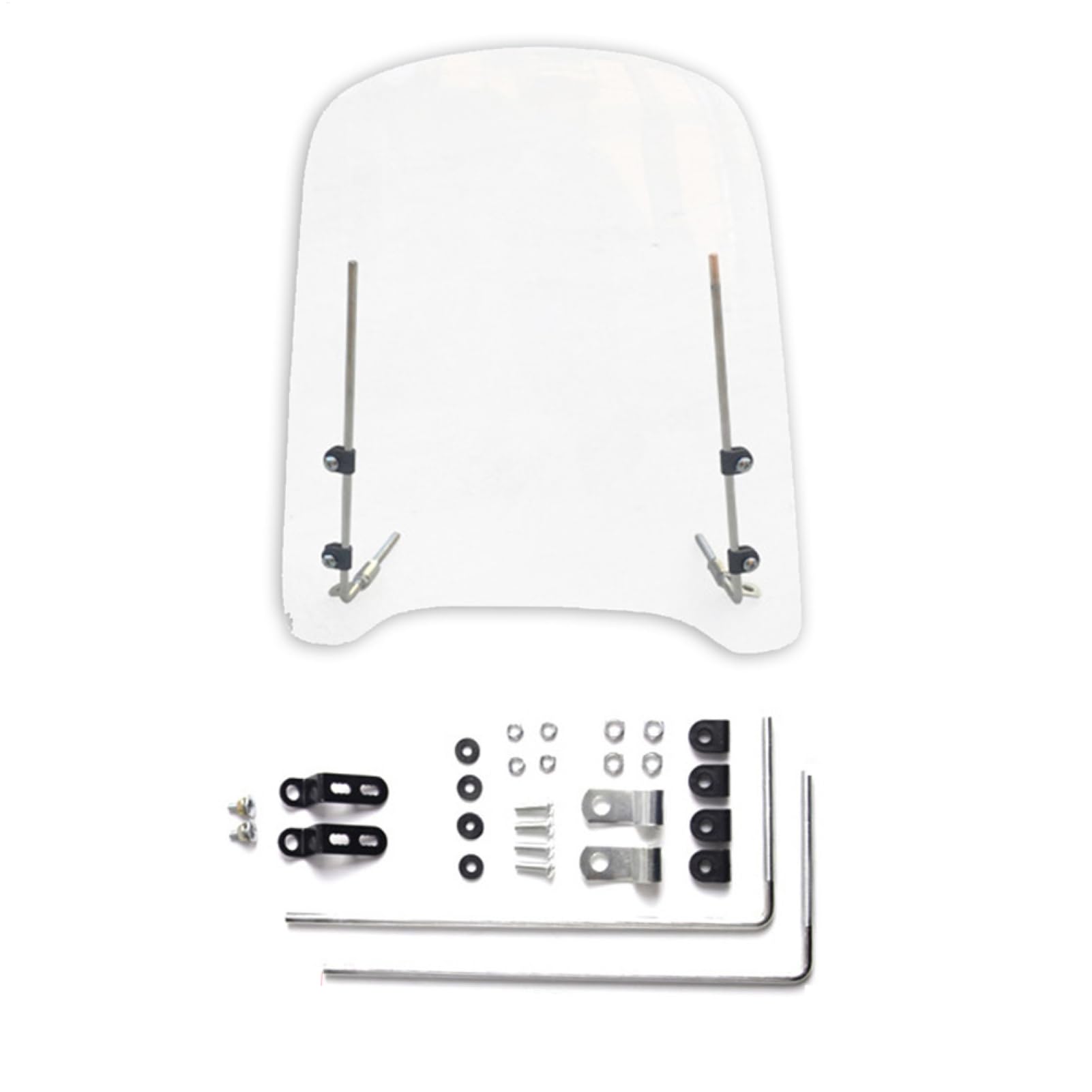 Pare-brise universel pour scooter – Pare-vent transparent HD, protection pour moto et cyclomoteur | Déflecteur Transparent pour Dirt Bike, protection réglable, accessoire d'équitation en plein air Com