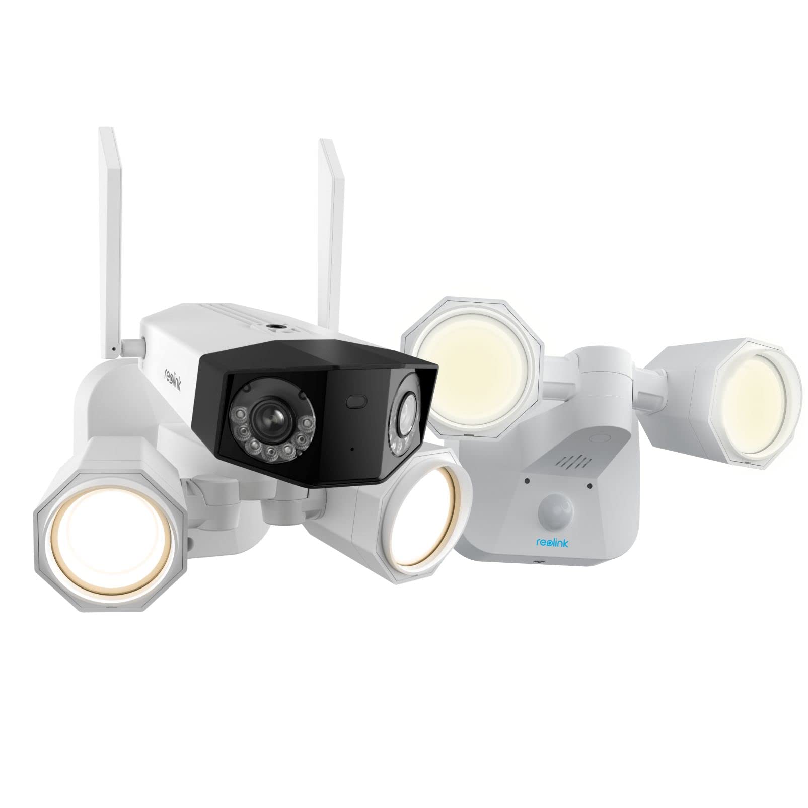 REOLINK Floodlight Camera with Extra Floodlight Bundle, Smart Linkage, App Control, Motion Detection with Real-Time Alerts