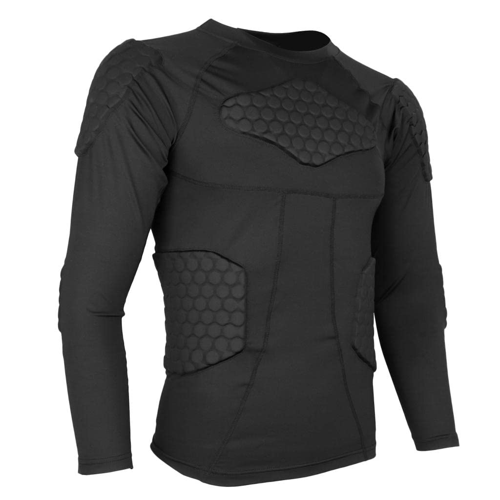 T-shirt de compression à manches longues pour homme Noir Taille M