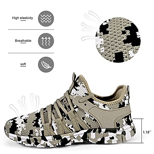 Image of INZCOU Running Shoes Lightweight Tennis Shoes Non Slip Gym Workout Shoes Breathable Mesh Walking Sneakers