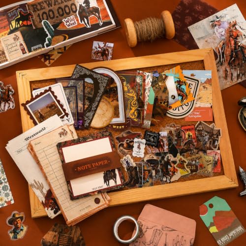 Image of RANDEN Horse Journaling Kit, 346PCS Vintage Scrapbook & Stationery Set with Aesthetic Stickers, Ephemera Pack and Journal Supplies for Bullet Journals, Planners, Albums & Creative Crafts (Horse)