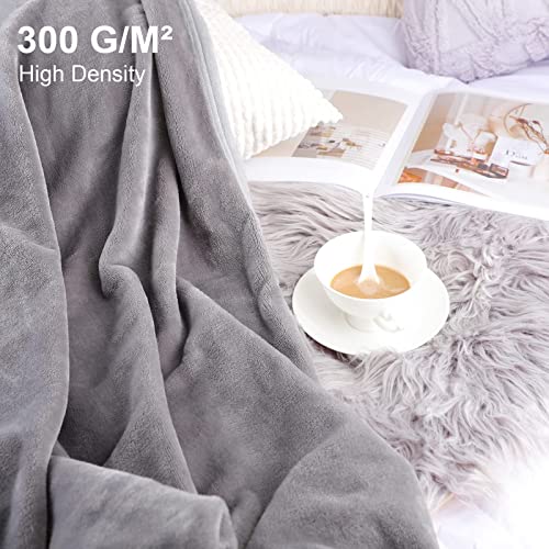 Kuscheldecke , Billpow 150 × 200cm Hochwertige Wohndecke Flauschig Sofa Decke Super Weiche Fleecedecke mit Antistatischem Draht und exquisiter Einfassung - Grau - Image 3