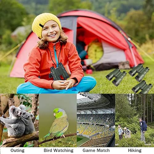 XongSyue Fernglas für Kinder, Spielzeug, 12 x 38 Fernglas Kinder mit Kompass, Set Spielzeug für Junge und Mädchen Ab 3 Jahre, für Vogelbeobachtung, Outdoor-Spiele, Wandern