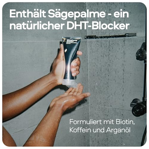 Sons Anti-Haarausfall-Haarshampoo für Männer und Frauen, mit DHT-blockierenden Formeln zur Beschleunigung des Haarwachstums, Niacinamid zur Reduzierung von Kopfhautentzündungen – 200 ml