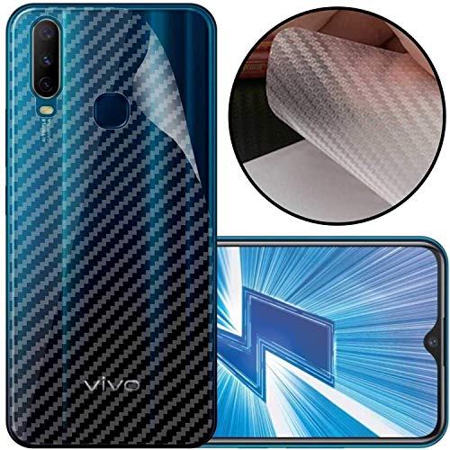Image of Compatible with Vivo Y12 Back Screen Protective Film Carbon Fiber Skin Transparent Screen Guard Sticker