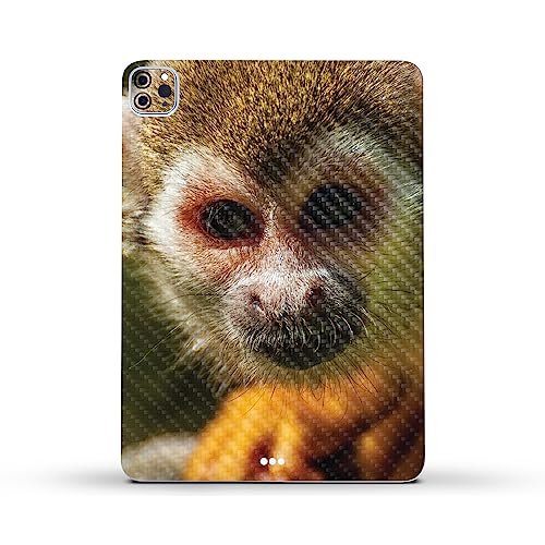 Image of MightySkins Carbon Fiber Skin Compatible with Apple iPad Pro 11 inch M2 4th Gen (2022) Full Wrap Kit - Squirrel Monkey | Protective, Durable Textured Carbon Fiber Finish | Easy to Apply | Made in The USA