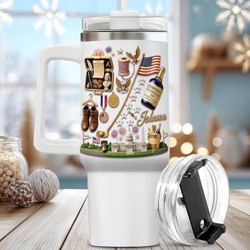 Image of Personalized 250th Anniversary Of America Tumbler - Custom Patriotic USA Flag 1776-2026 Gifts - US Eagle Freedom Cup 40oz A11 - American Independence Celebration Gifts For Men Women