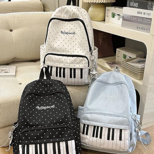 Mochila de lunares espaciosa para llevar libros sin dolor de espalda 4