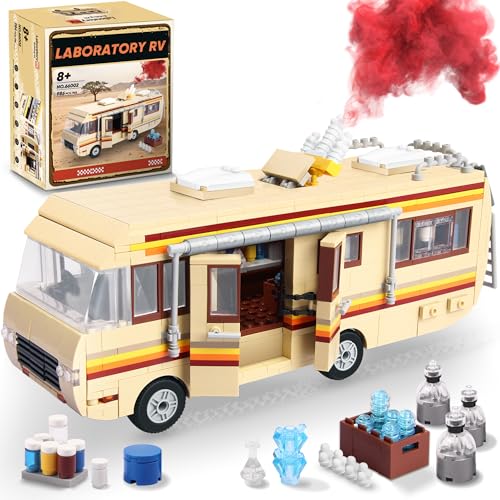 OrbBlaster Rvs Building Set Upgraded Creative Rvs Building Bricks Merchandise Camper Van Building Set Toy for Boys Age 12+ 986Pcs