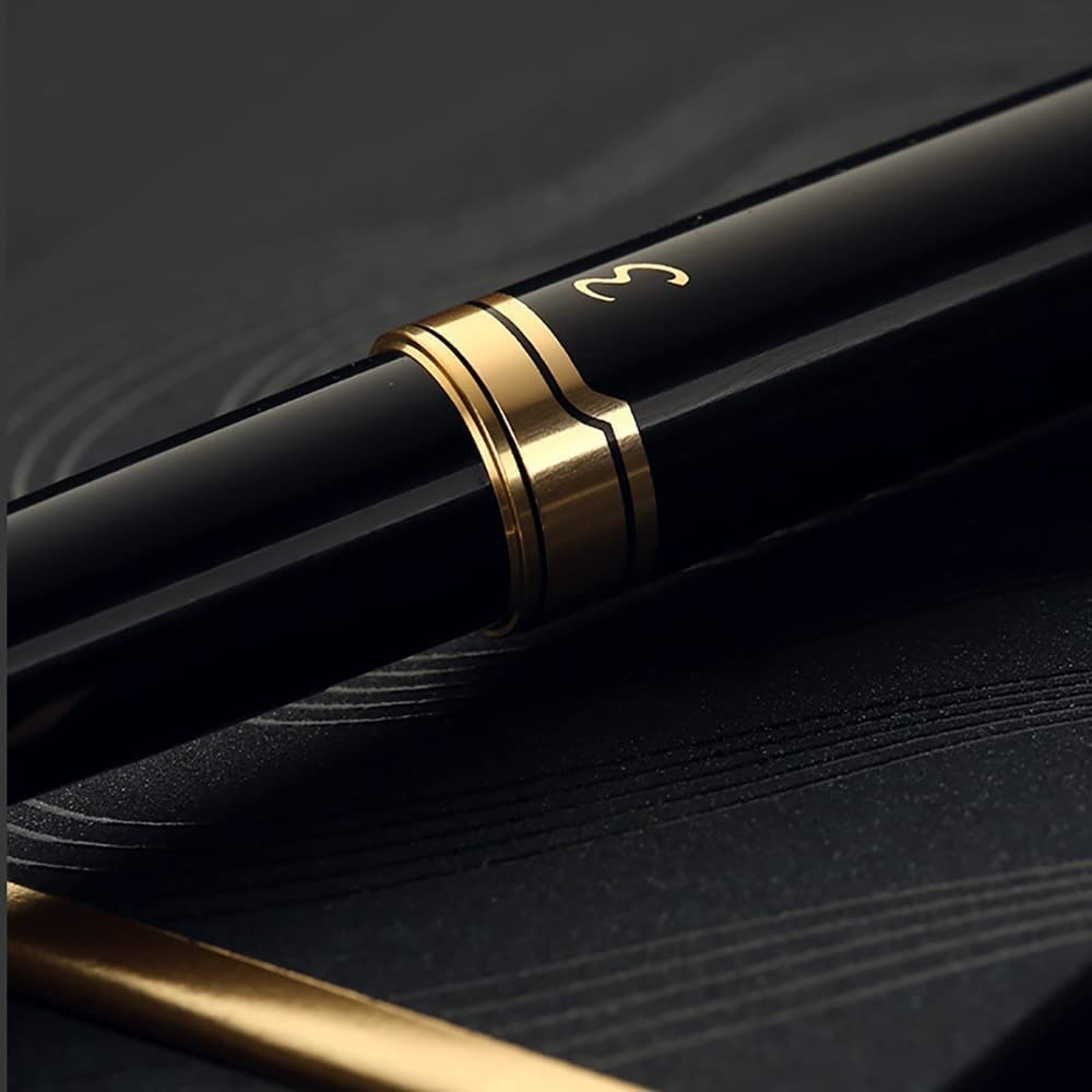 Pluma estilográfica Pluma estilográfica de Metal, impresionante pluma de lujo con convertidor, bolígrafos de acabado, regalo para hombres y mujeres, pluma de caligrafía profesional, pluma de laca Moda