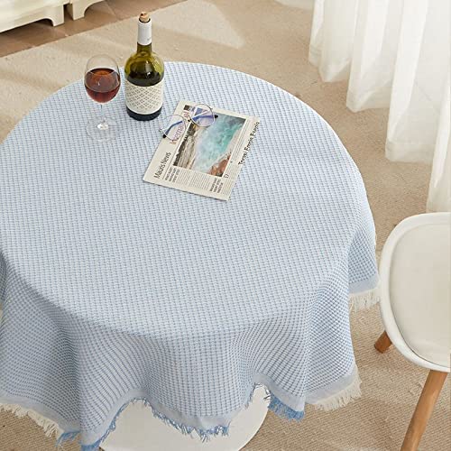 BOLYKI Mantel de lino para pícnic, mantel rectangular a cuadros