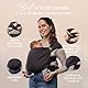 Boba Pre-Wrapped Baby Wrap Carrier with Buckle, Easy Adjust Soft Infant Baby Carrier Hybrid for Boy or Girls, Baby Sling for Newborn up to 35lb (Charcoal)