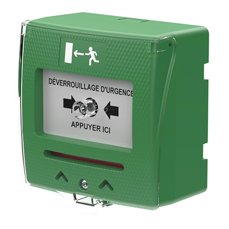 Déclencheur manuel pour issues de secours- Sewosy - SHOKV1-1 Contact - Vert | Déclencheur manuel pour issues de secours- Sewosy - SHOKV1 - 1 Contact - Vert