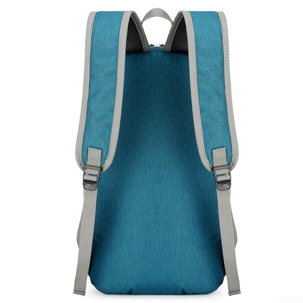 Leichter Faltbarer Rucksack Outdoor - Blau Mit Roten Akzenten, Verstellbare Gurte