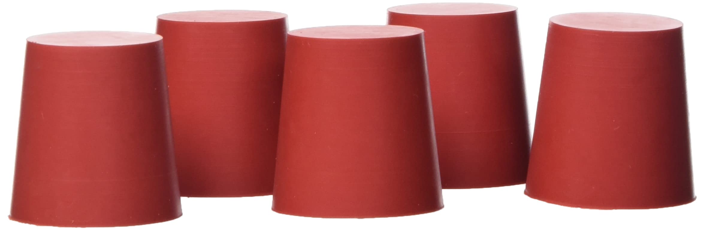 Tappi In Gomma NeoLab - 6.5x3.5 Mm, Altezza 15 Mm, Rosso, Confezione Da 10 Pezzi - Foto 2