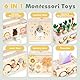 Vanplay Montessori Spielzeug Baby 12 Monate, 6 in 1 Tücherbox Baby Spielzeug ab 1 Jahr, Holzspielzeug Motorikspielzeug ab 1 2 3 Jahre Mädchen Junge, Geschenk Kind 1 Jahr