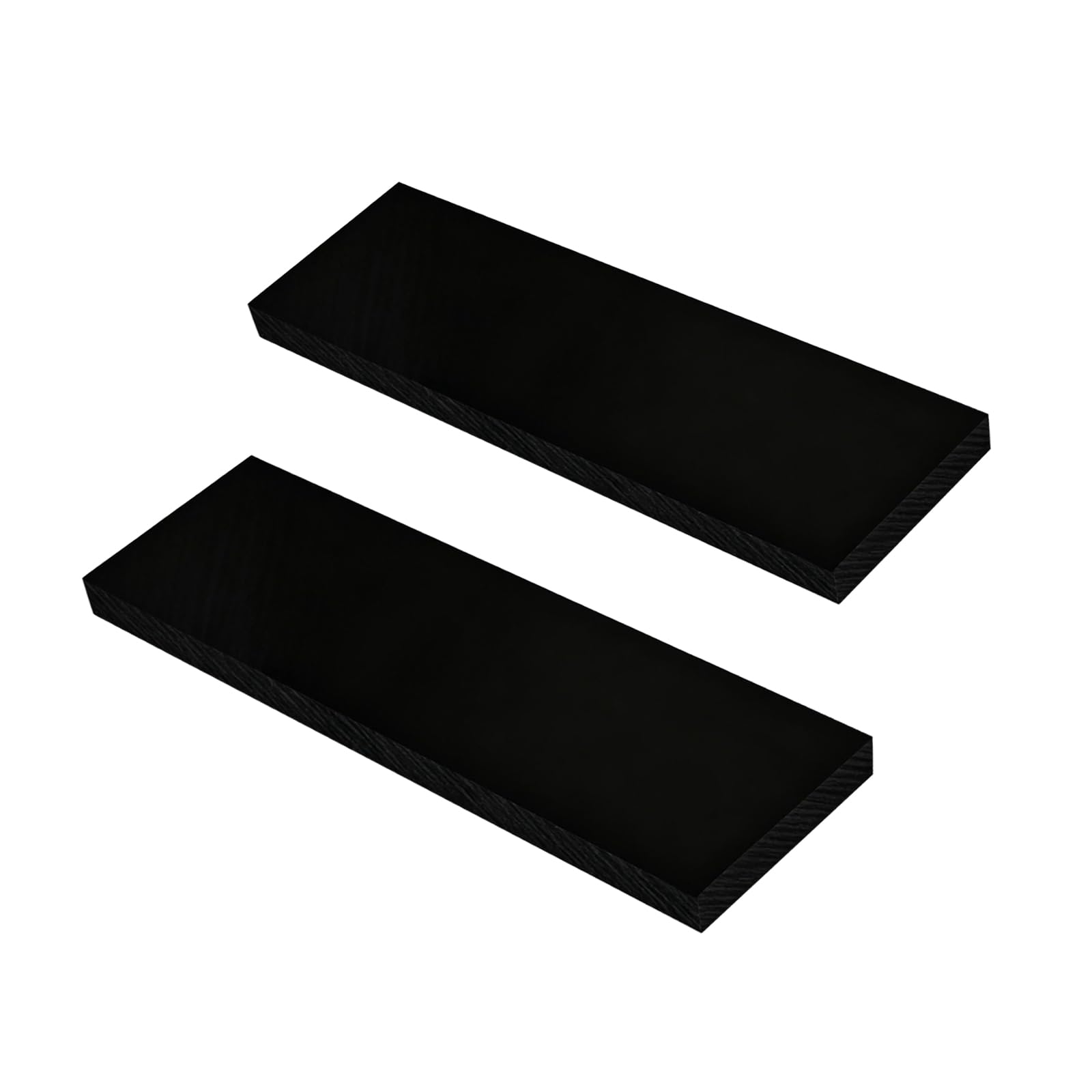 2 Pcs HDPE Plastic Blocks, Black 1" x 3" x 12" High Density Polyethylene Cutting Board Material, Industrial DIY Plastic Sheet Block for Milling,