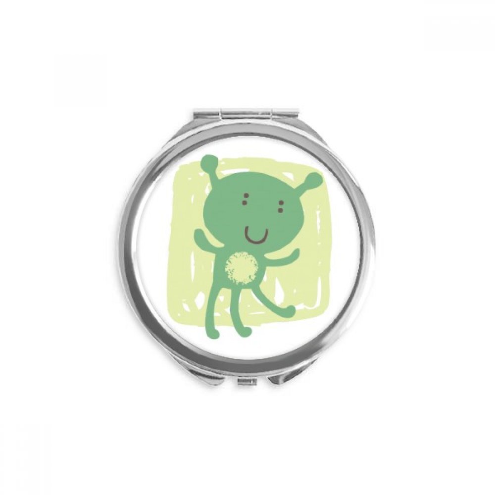Espejo de mano portátil DIYthinker redondo con diseño de alien de bolsillo 5