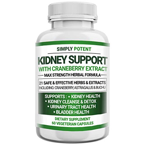 Kidney Support Supplement, Kidney Cleanse Detox & Repair Formula For Kidney Health & Restore, 705Mg Pills With 21 Herbs - Cranberry Astragalus & Juniper For Bladder & Urinary Tract Health, 60 Capsules #TOP7