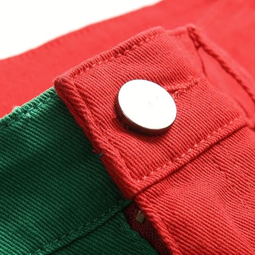 Maiyifu-GJ Men's Skinny Leg Patchwork Jeans Slim Fit Stretch Denim Pants Elastic Casual Fashion Streetwear Jean Trousers3